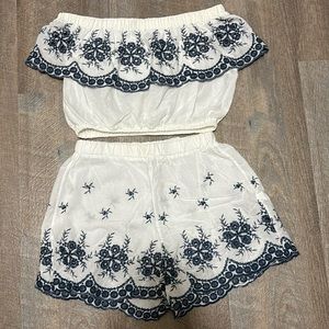 Two piece beach cover up